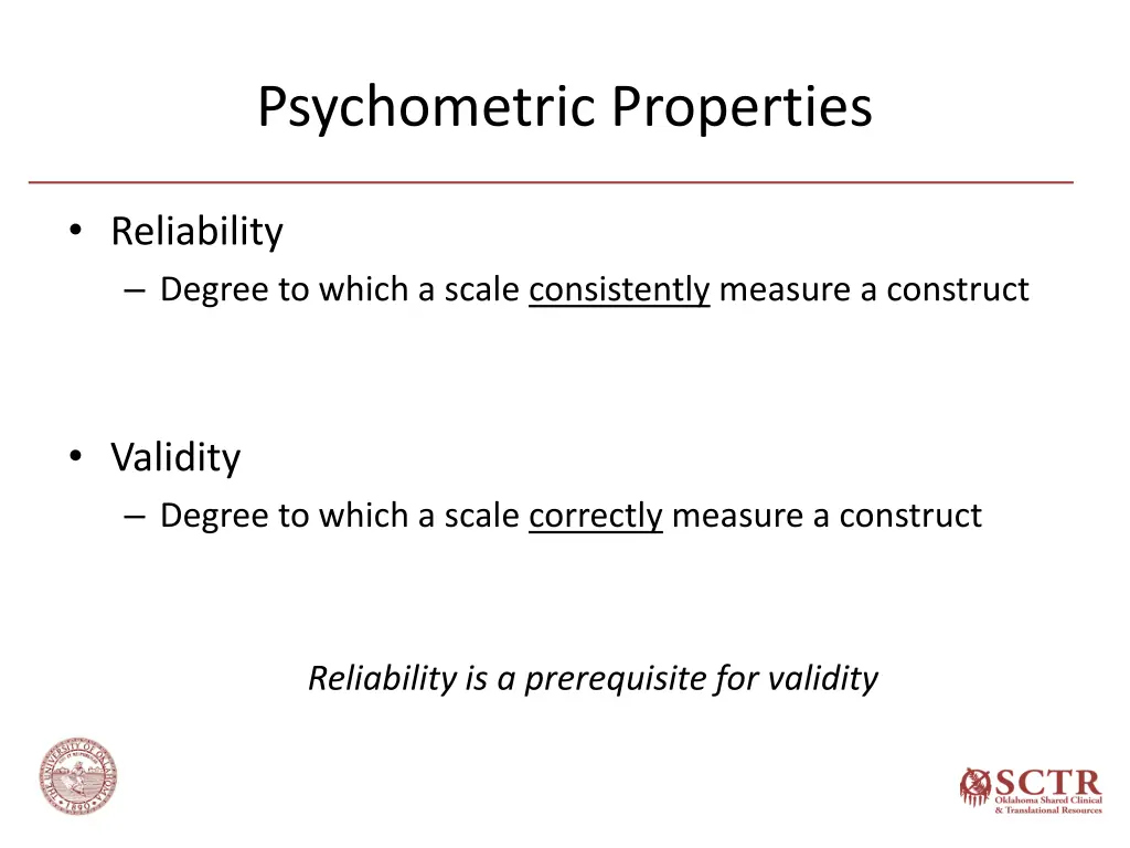 psychometric properties