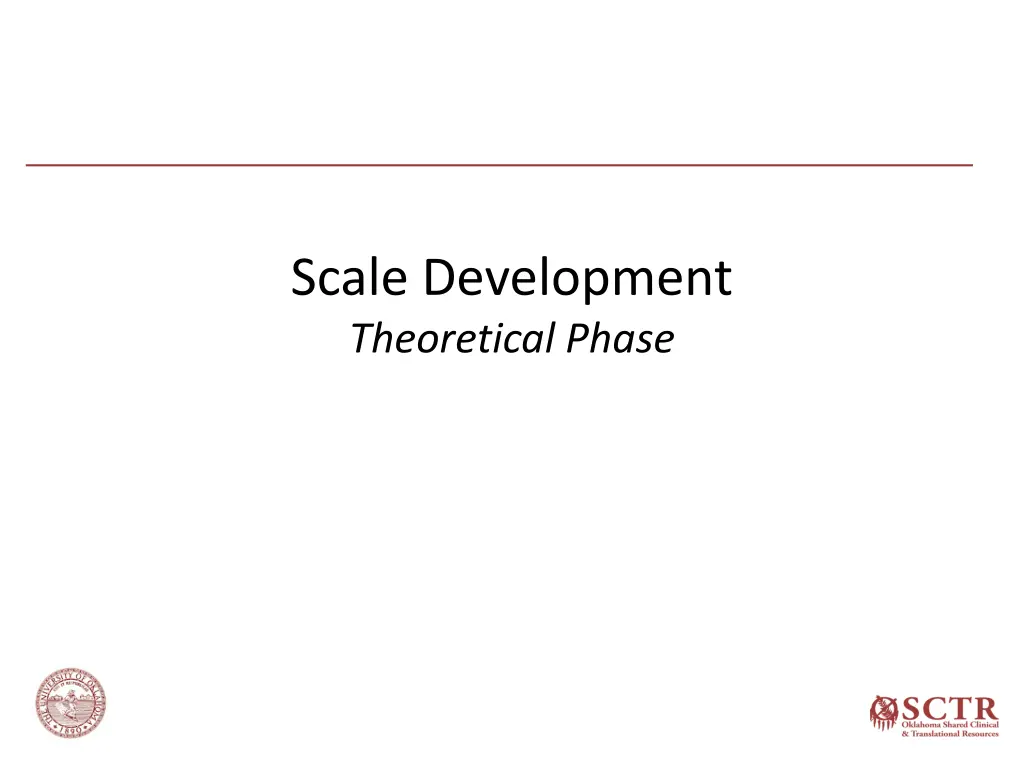 scale development theoretical phase