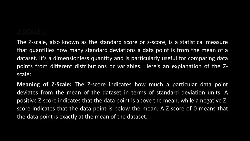 z scale