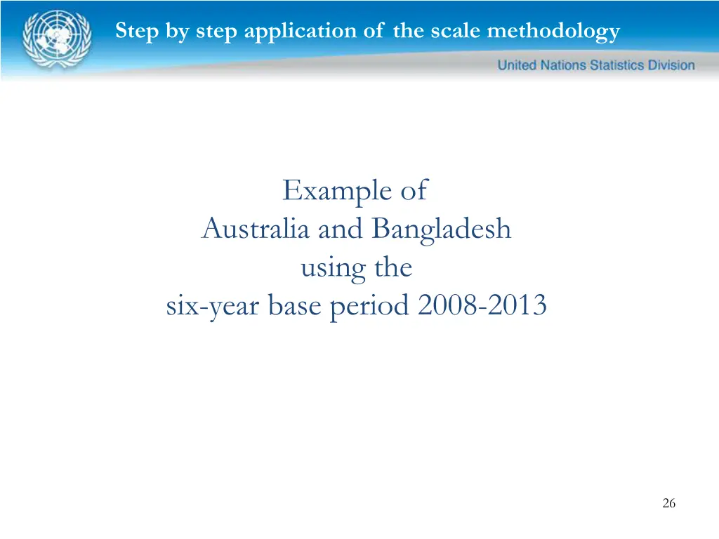 step by step application of the scale methodology