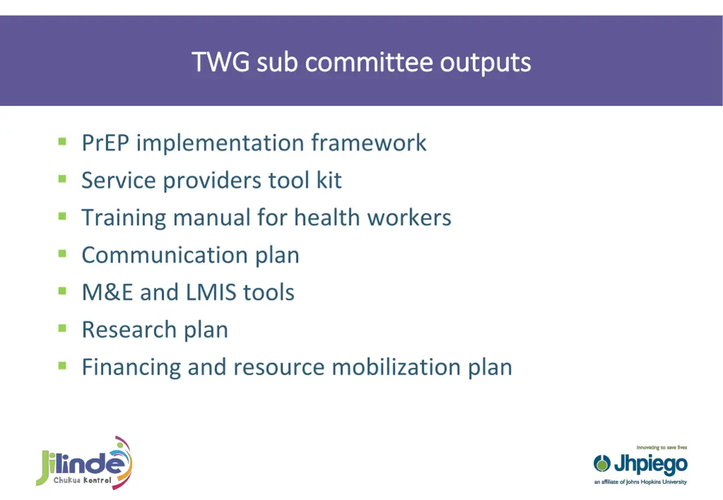 twg sub committee outputs twg sub committee