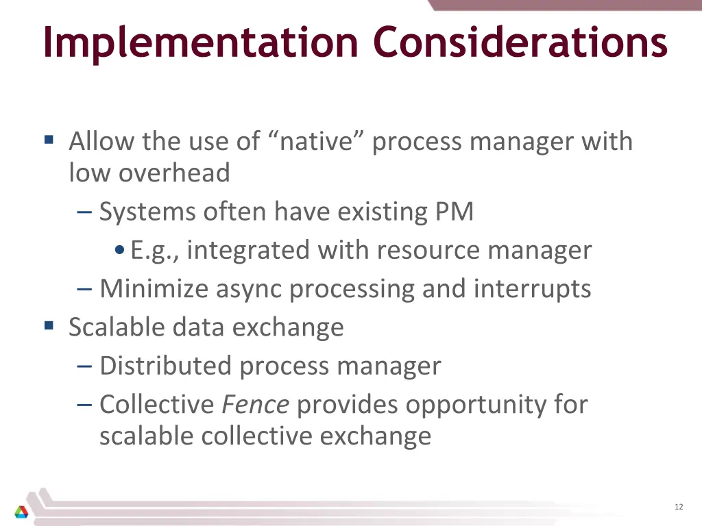 implementation considerations