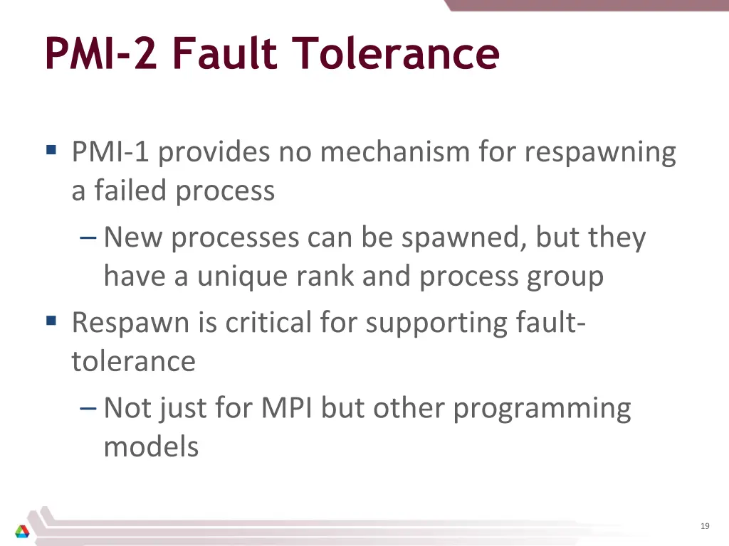 pmi 2 fault tolerance