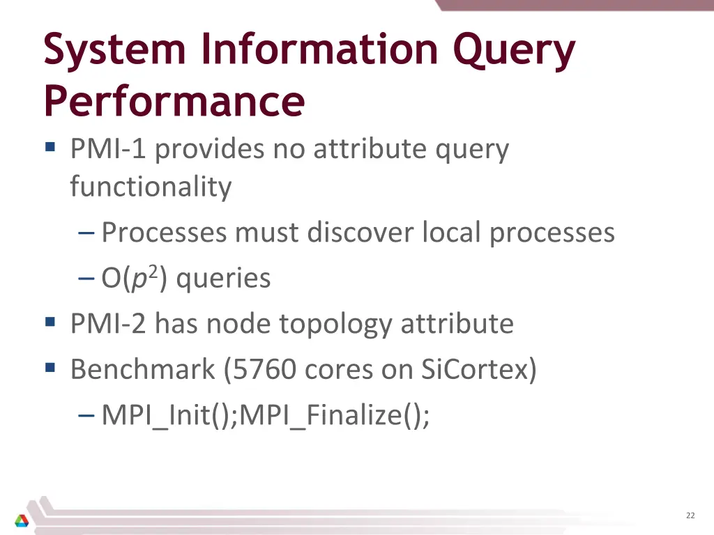 system information query performance