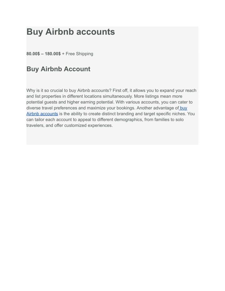 buy airbnb accounts