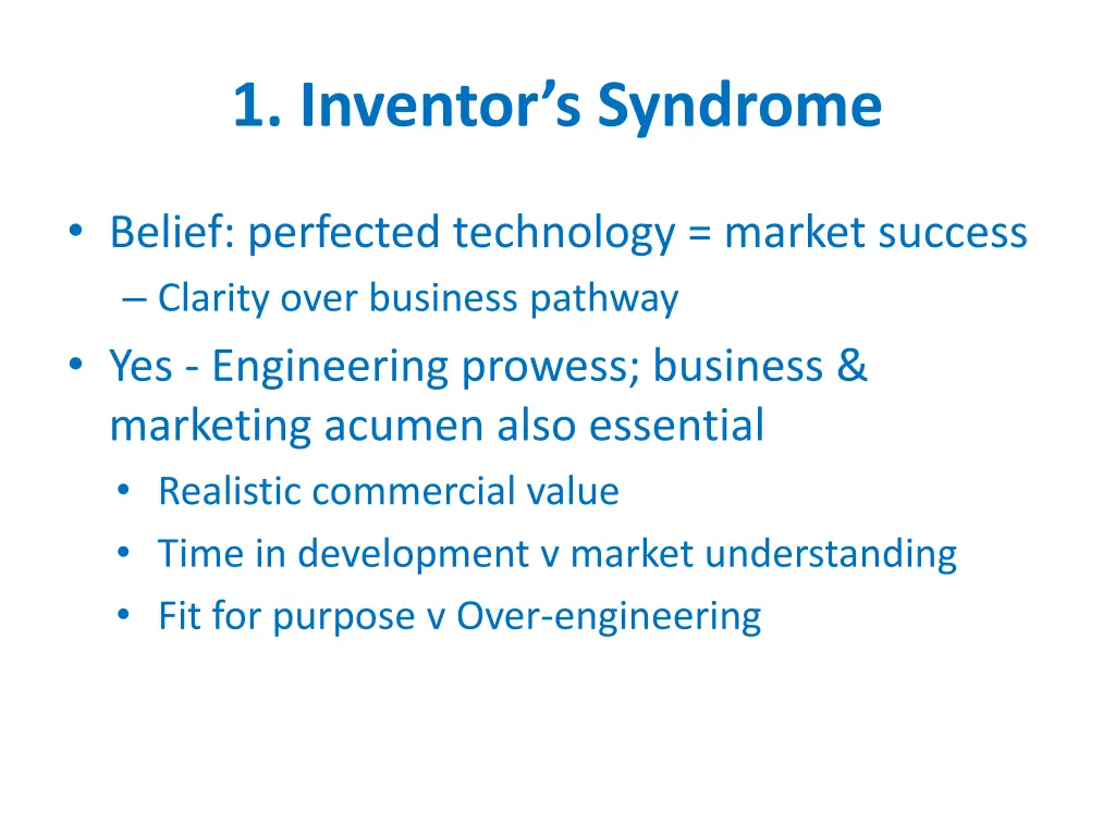 1 inventor s syndrome