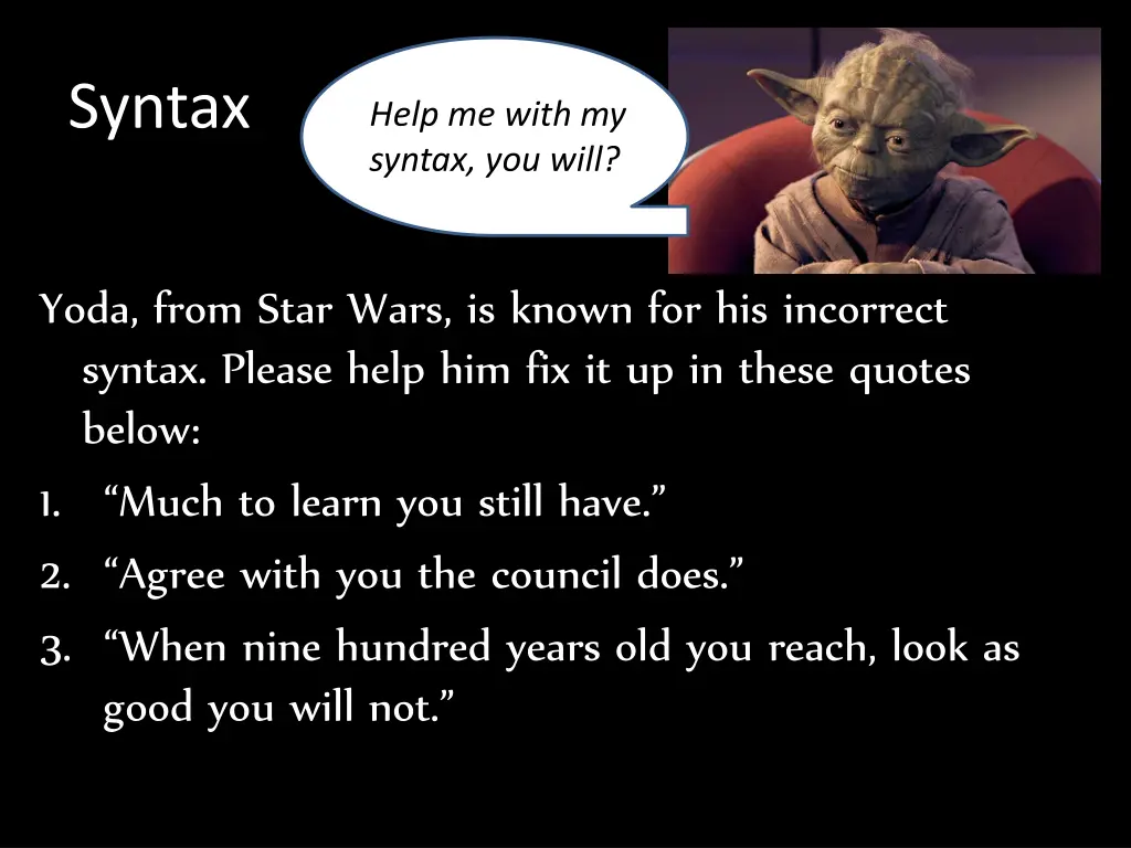 syntax 1