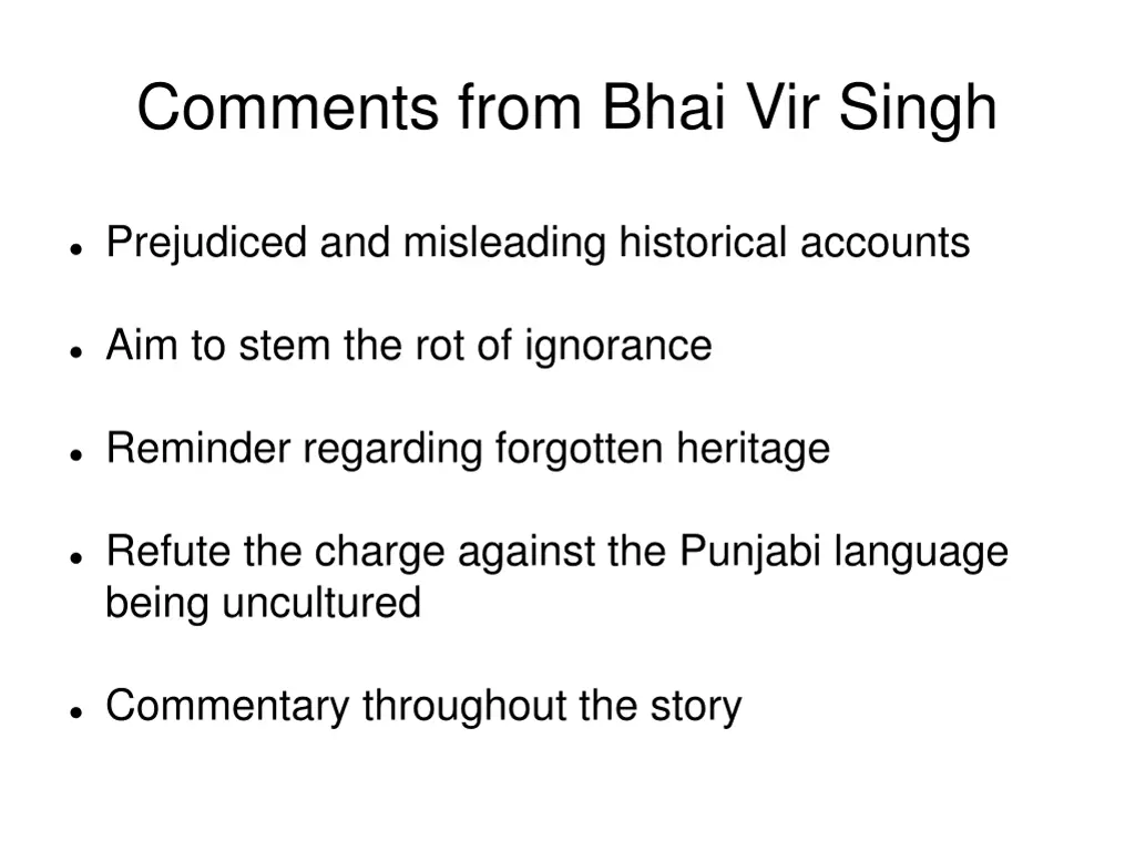 comments from bhai vir singh