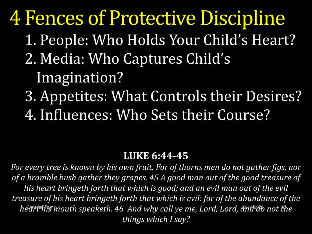 4 fences of protective discipline 1 people