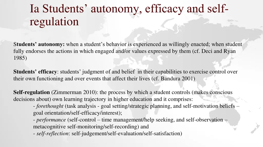 ia students autonomy efficacy and self regulation