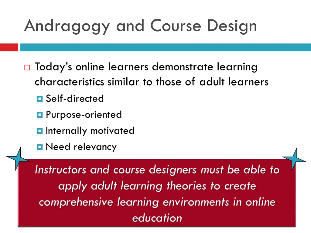 andragogy and course design