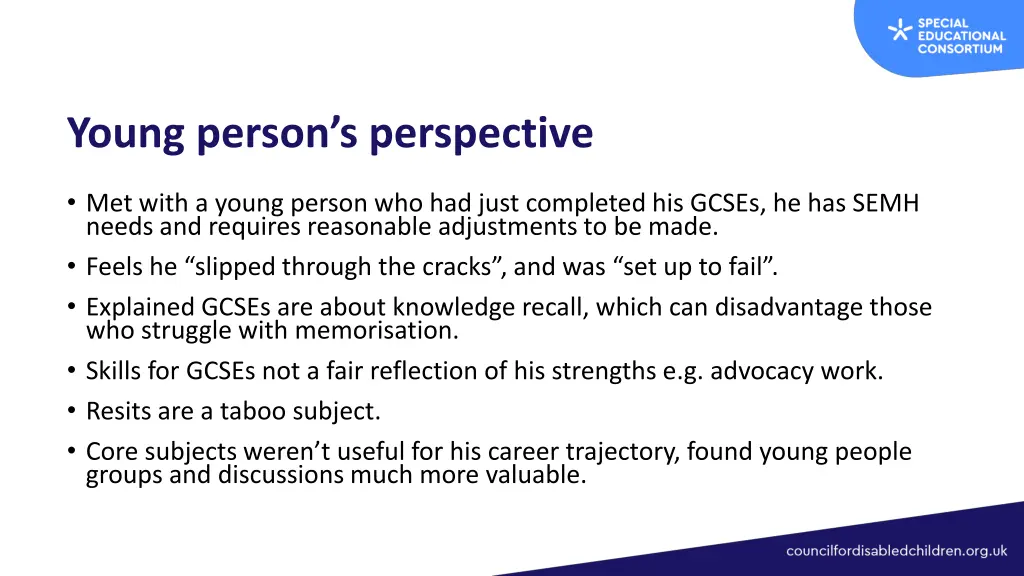 young person s perspective