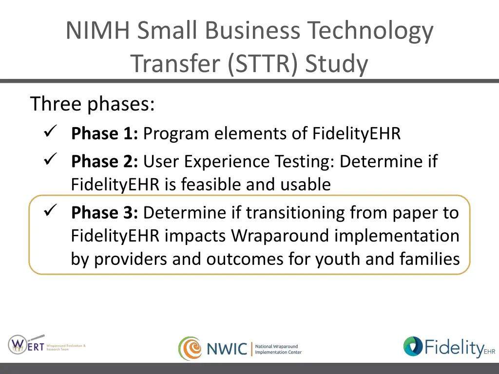 nimh small business technology transfer sttr study