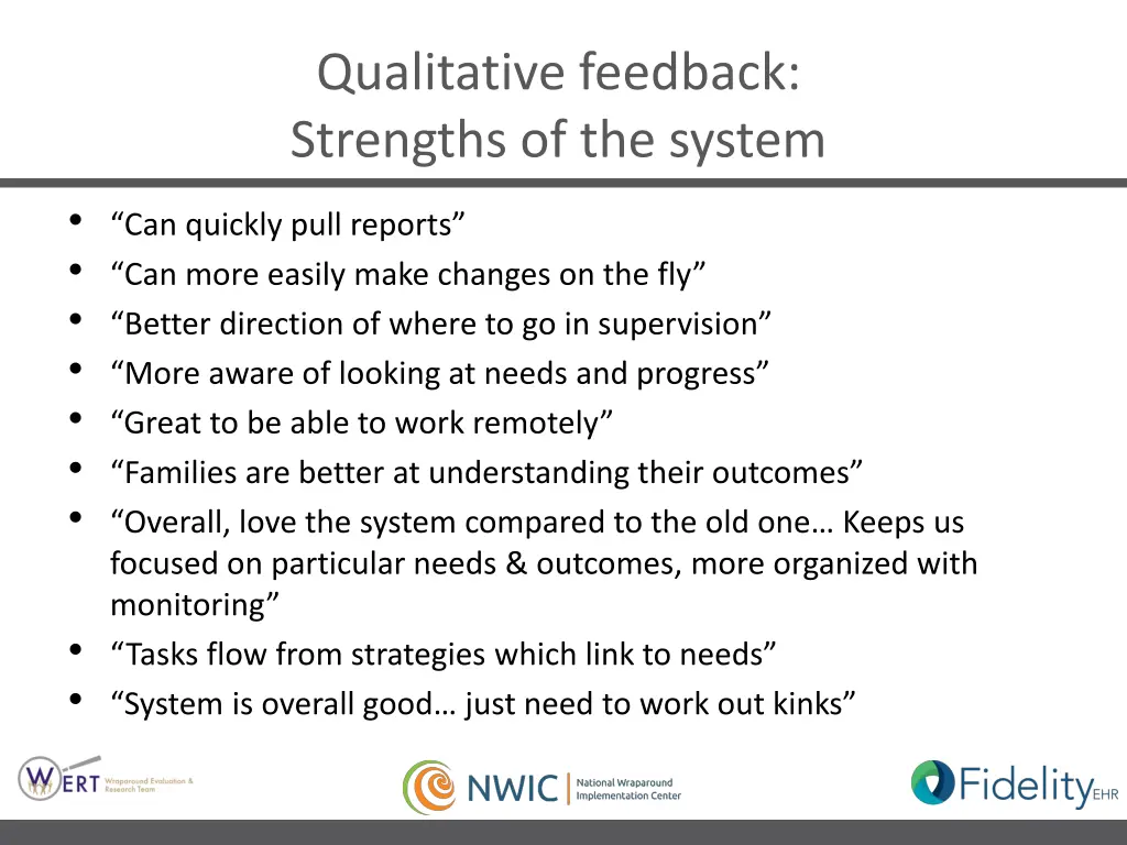 qualitative feedback strengths of the system