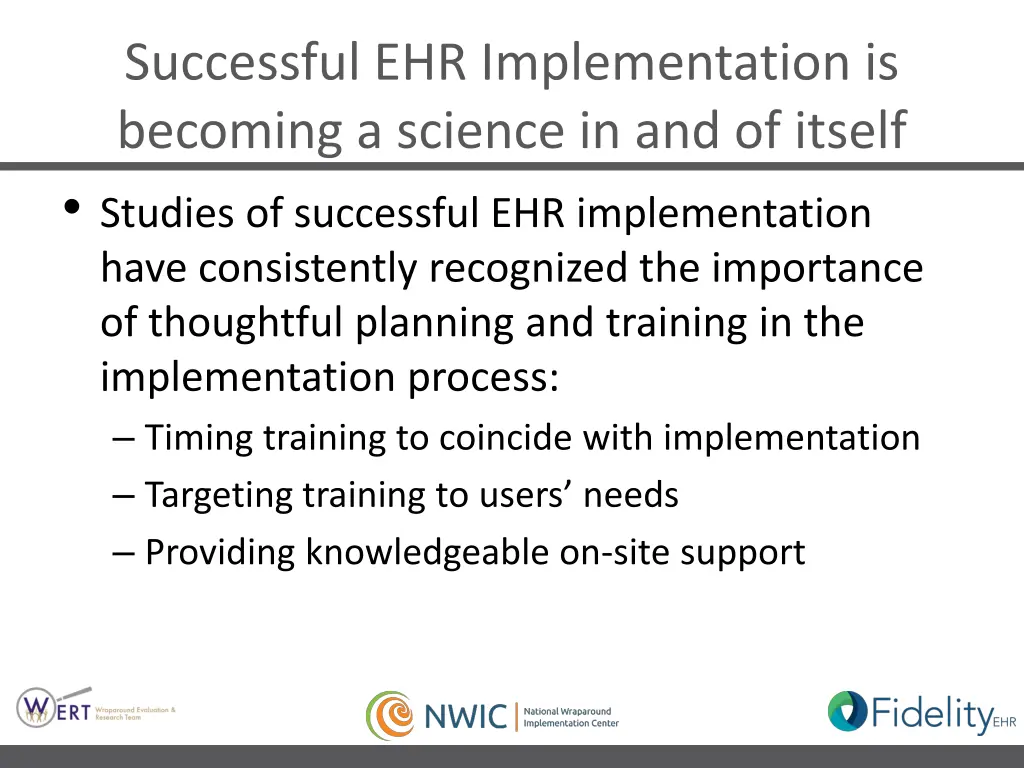 successful ehr implementation is becoming