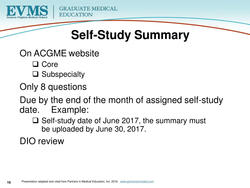 self study summary