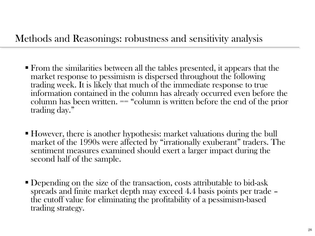 methods and reasonings robustness and sensitivity 4