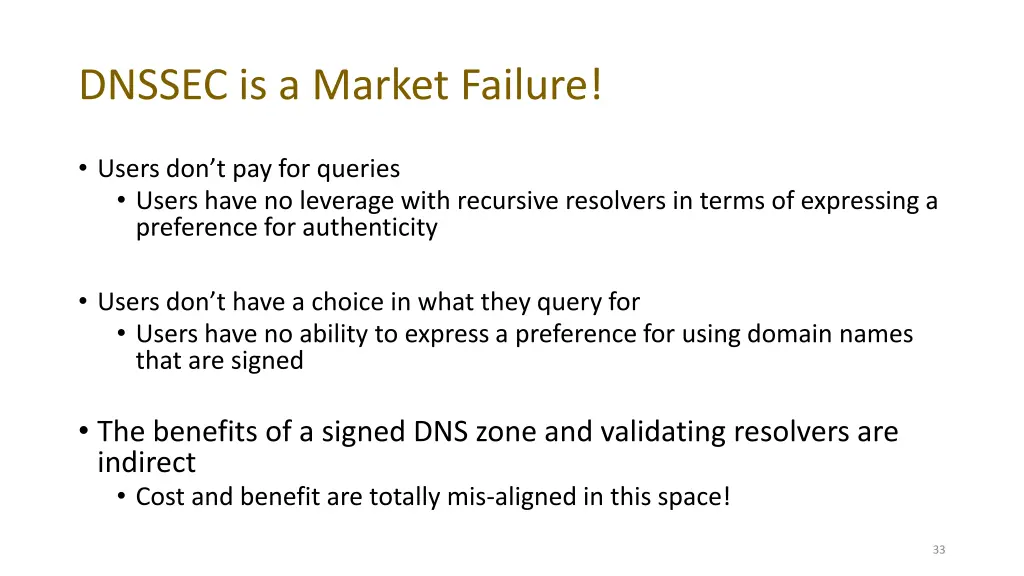 dnssec is a market failure