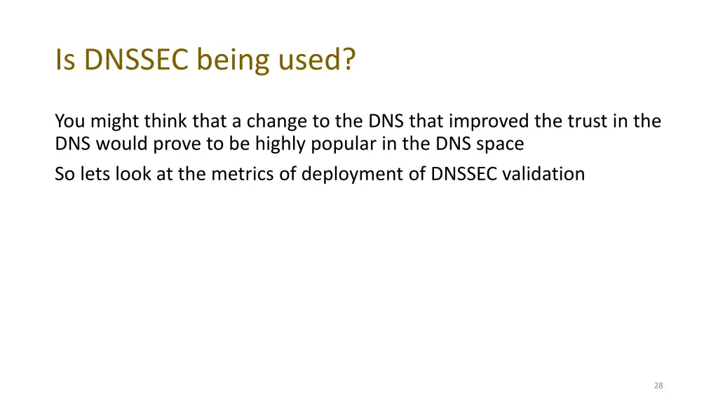 is dnssec being used