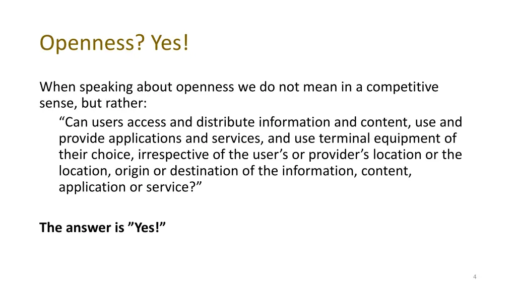 openness yes