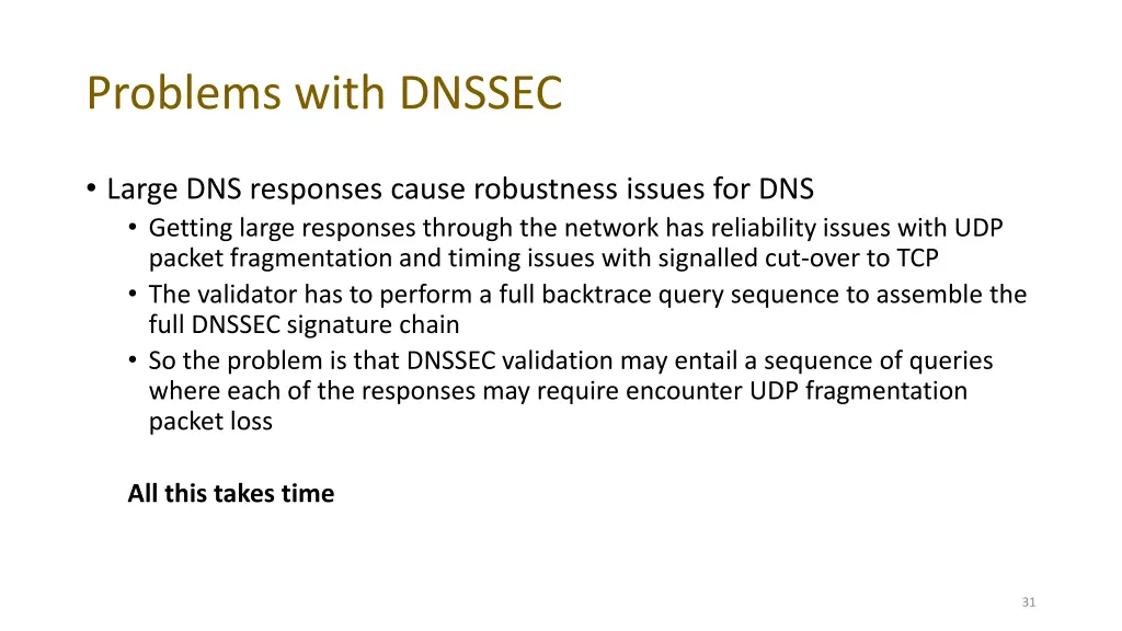 problems with dnssec