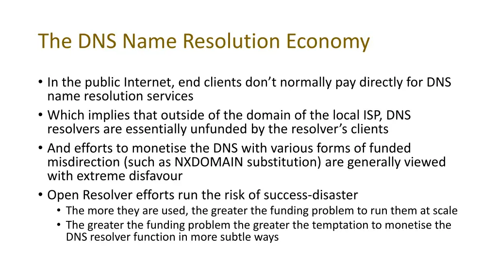 the dns name resolution economy