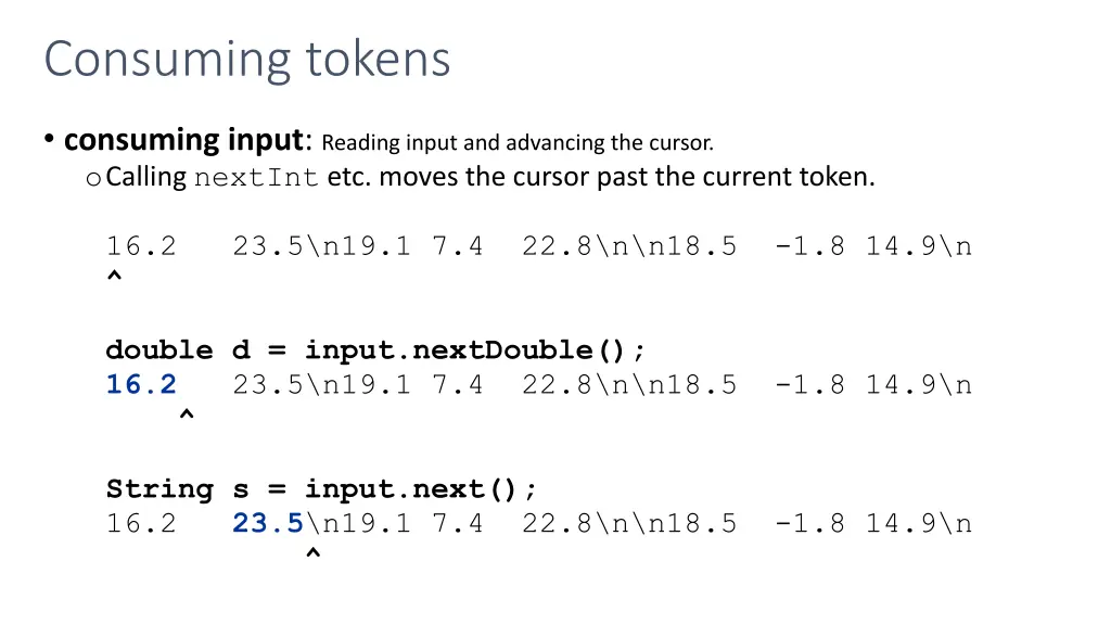 consuming tokens