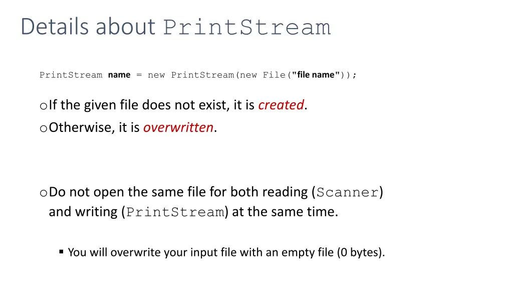 details about printstream