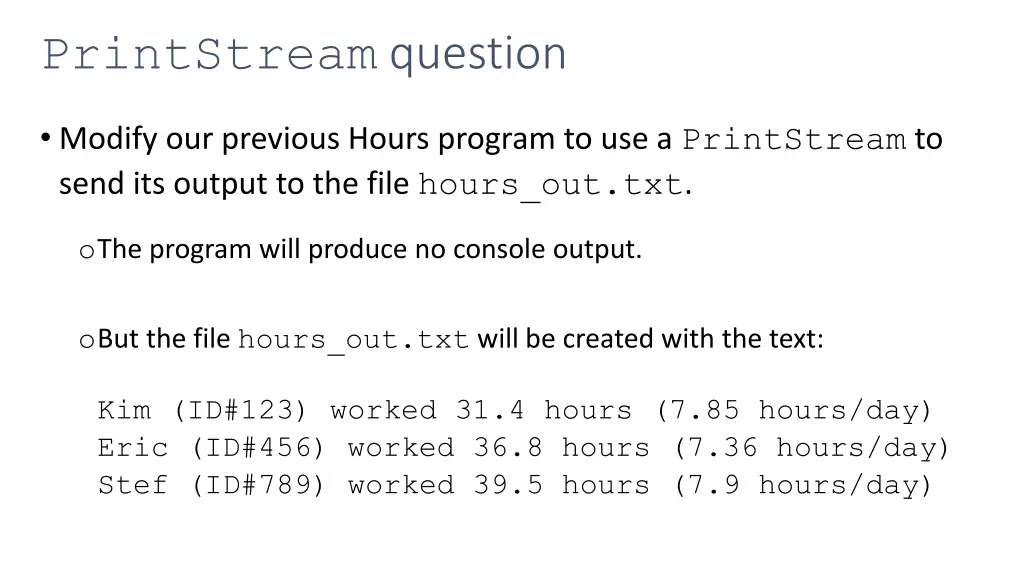 printstream question