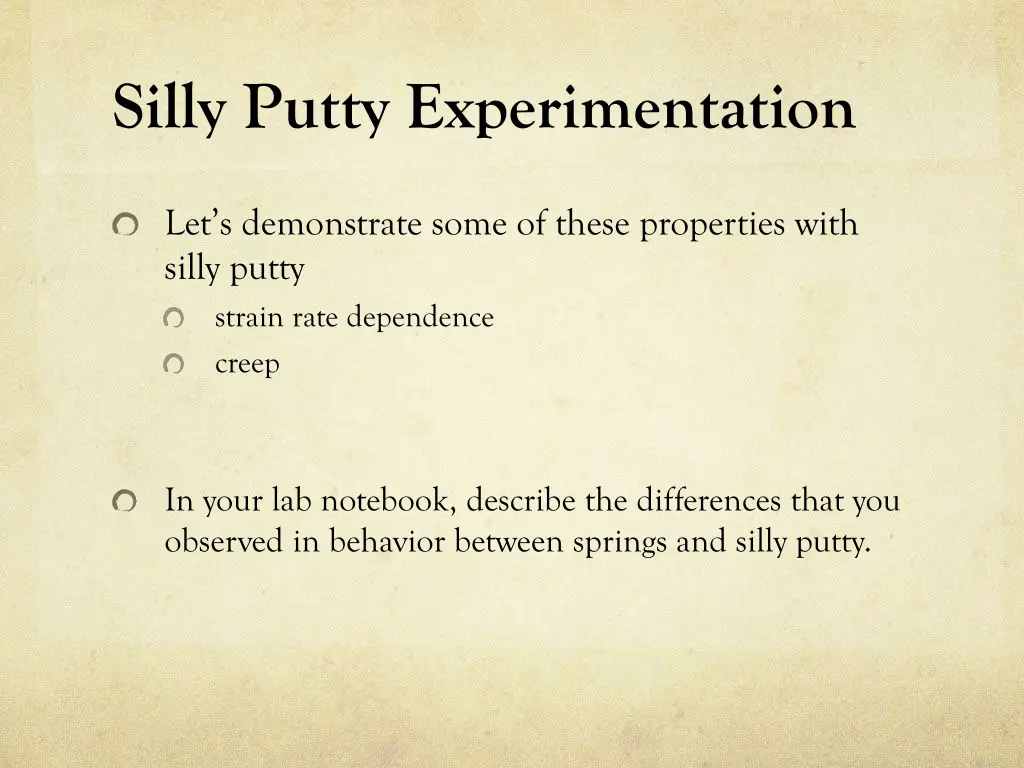 silly putty experimentation