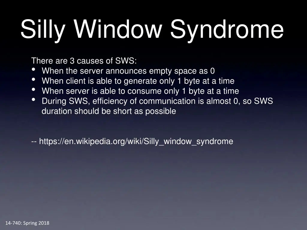 silly window syndrome 1