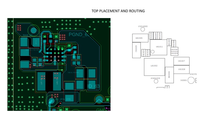 top placement and routing