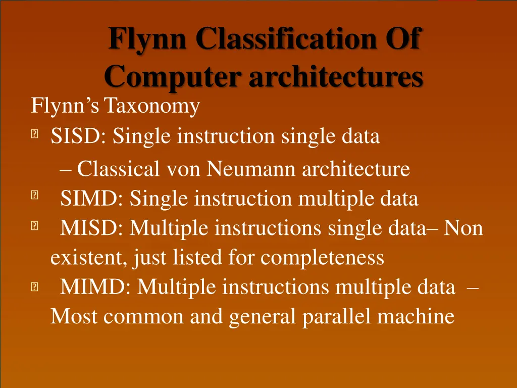 flynn classification of computer architectures