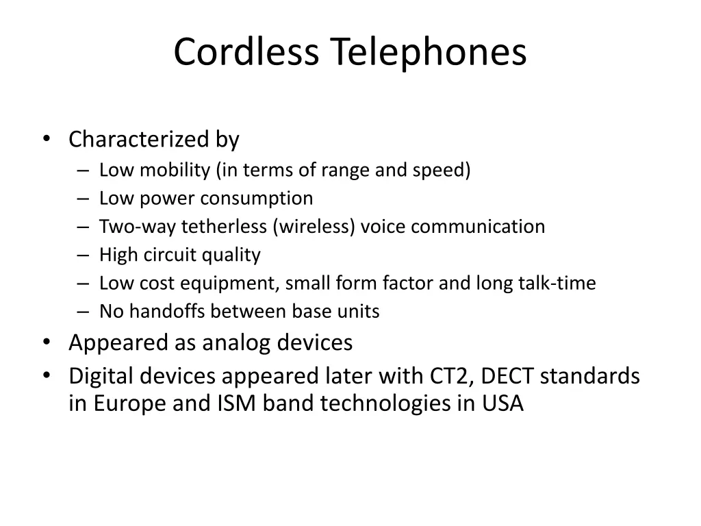 cordless telephones