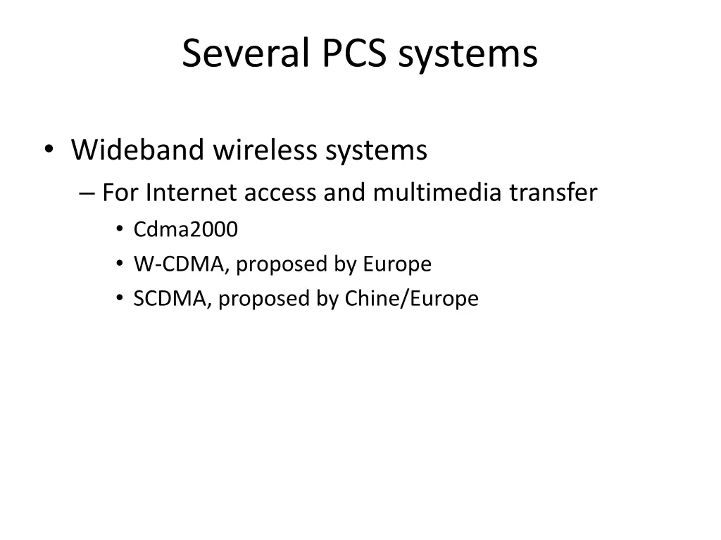 several pcs systems 2