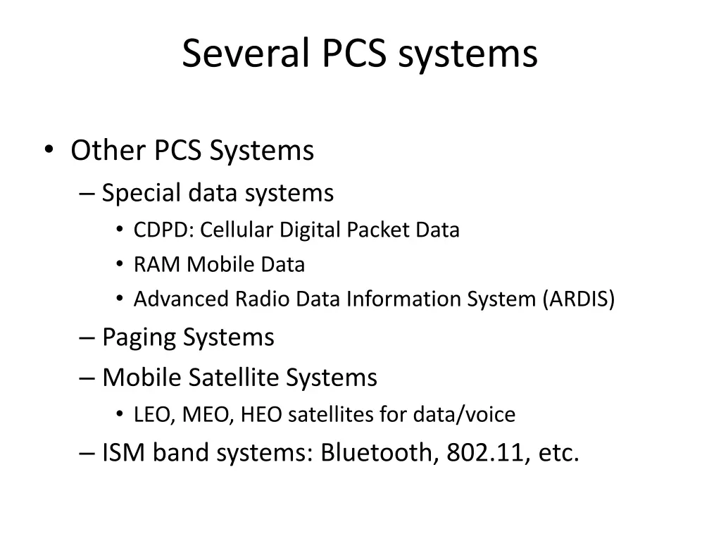 several pcs systems 3