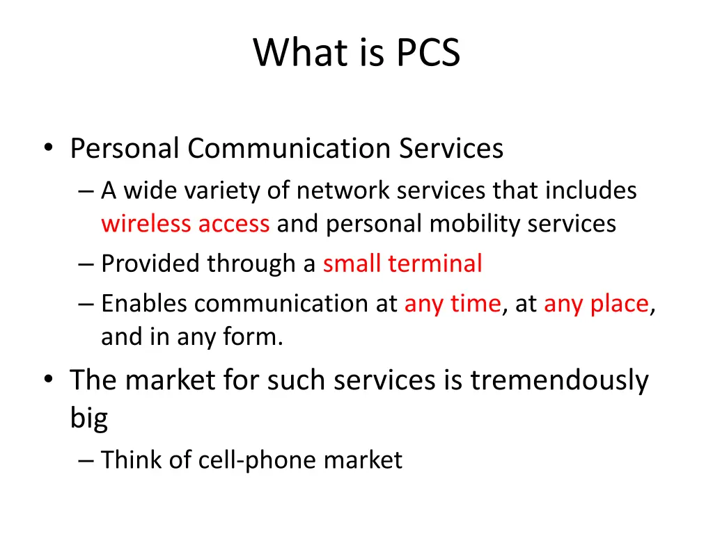 what is pcs