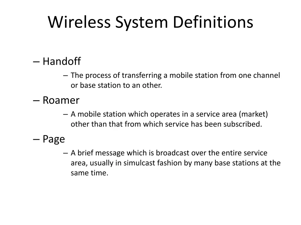 wireless system definitions 3