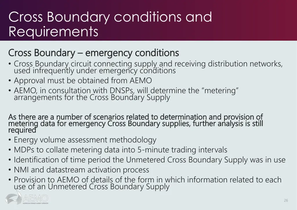 cross boundary conditions and requirements 2