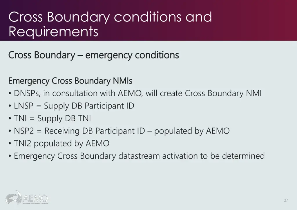 cross boundary conditions and requirements 3