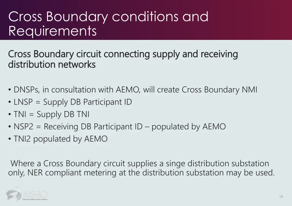 cross boundary conditions and requirements