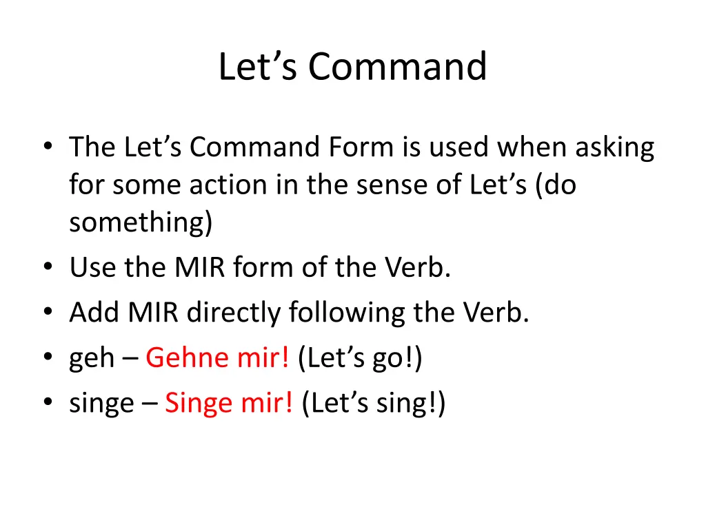 let s command