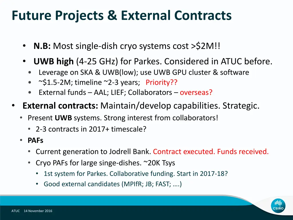 future projects external contracts