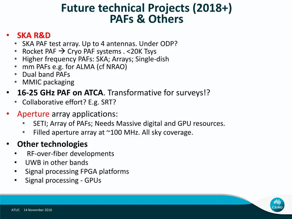 future technical projects 2018 pafs others