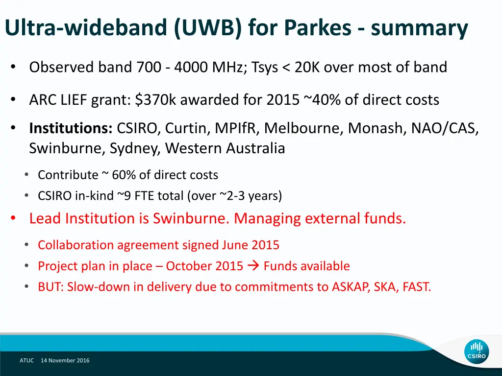 ultra wideband uwb for parkes summary