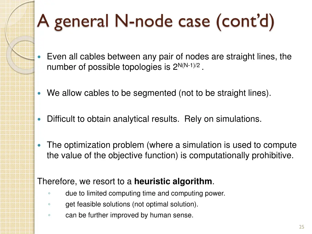 a general n node case cont d