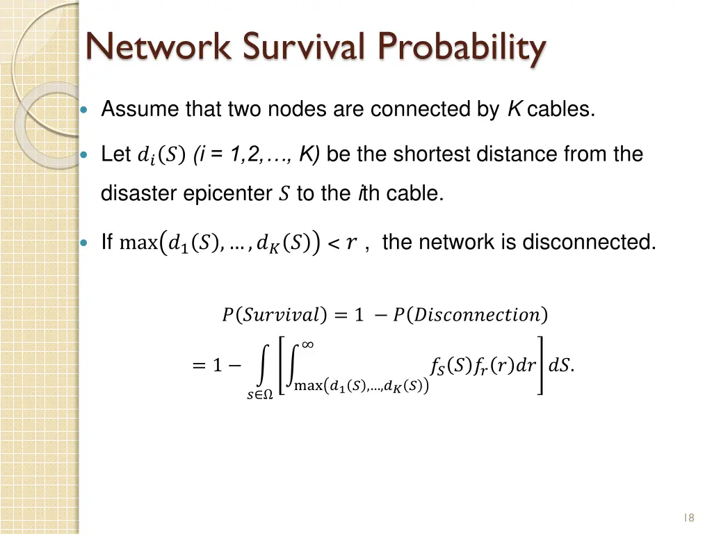 network survival probability