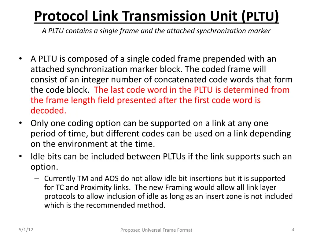 protocol link transmission unit pltu a pltu