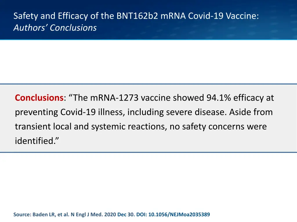 safety and efficacy of the bnt162b2 mrna covid 21