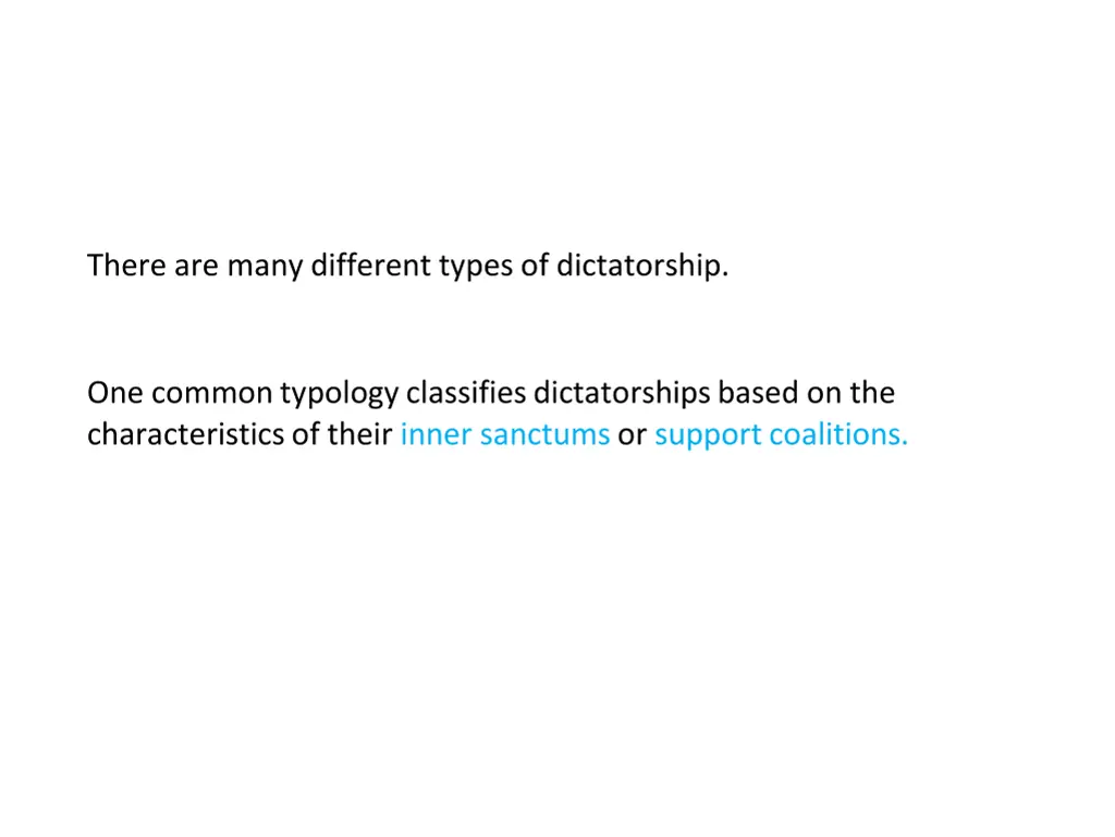 there are many different types of dictatorship